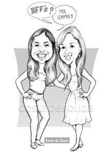 amiga caricatura friends presente