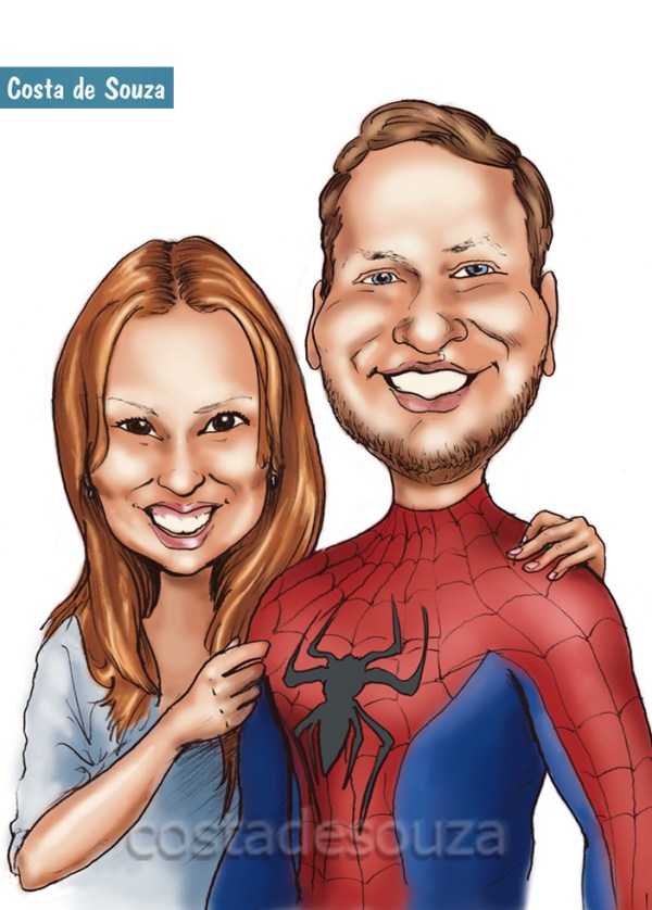 Caricatura Personalizada: Homem Aranha