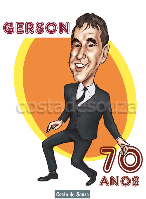 caricatura daniel costa de souza aniversário