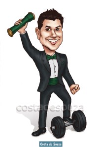 caricatura formatura educação física costa