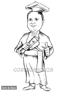 caricatura preto branco costa de souza
