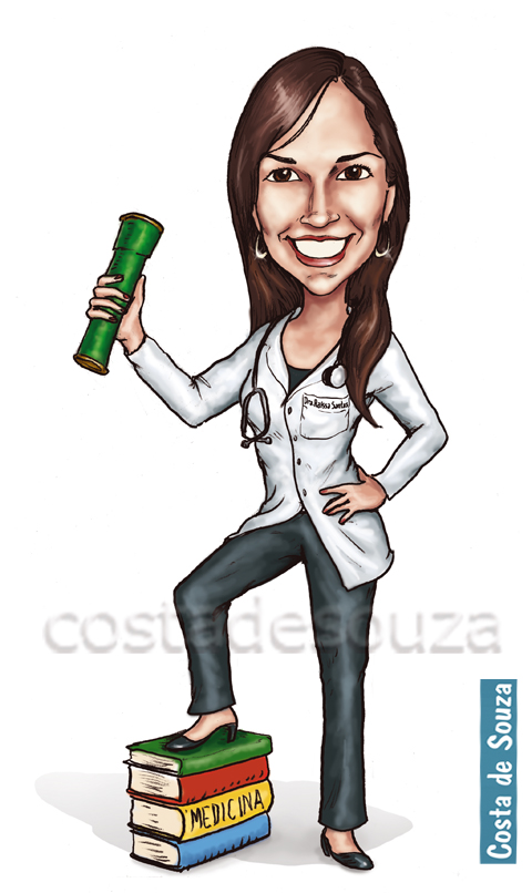 caricatura formatura medicina formanda