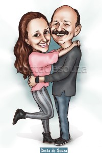 casal caricatura online bodas foto