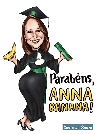 caricatura formatura banana costa