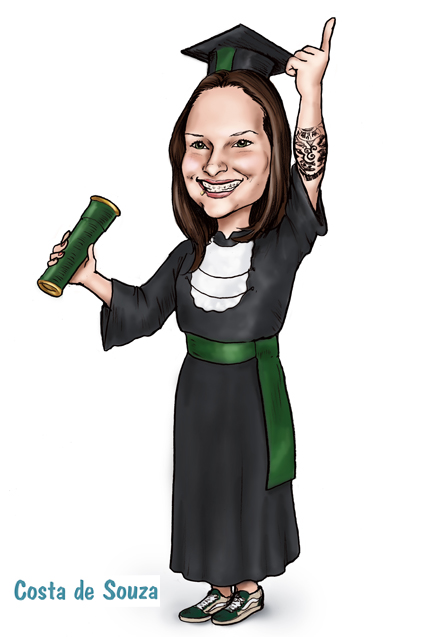 caricatura formatura formanda física