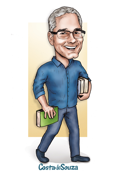 caricatura professor presente