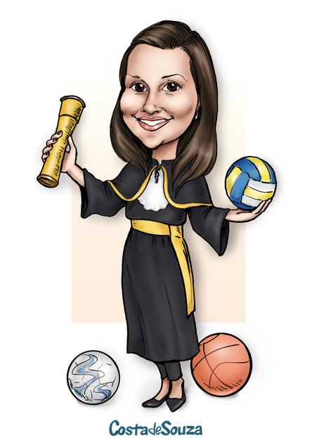 caricatura formatura educação física