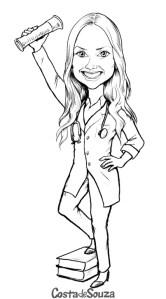 caricatura formatura medicina formanda