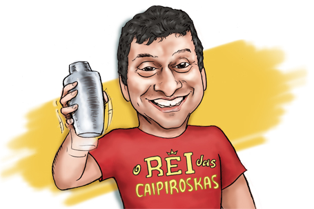 Caricatura presente coquetel