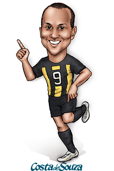 caricatura jogador futebol