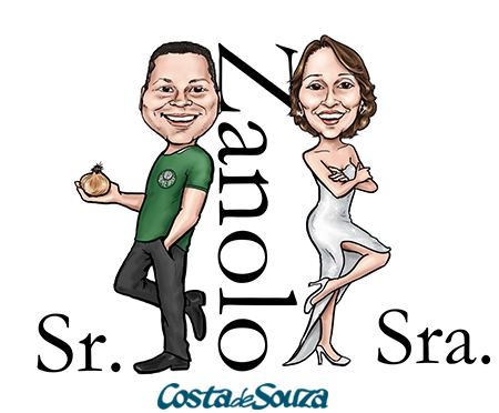 caricatura noivos smith casamento