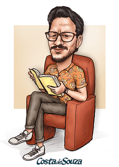 caricatura presente amigo facebook