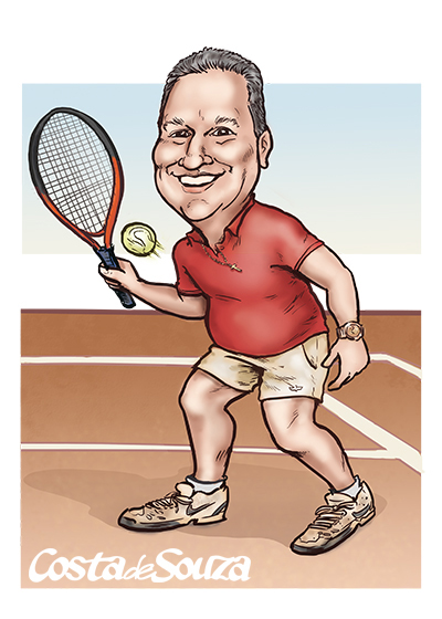 caricatura presente tenista natal