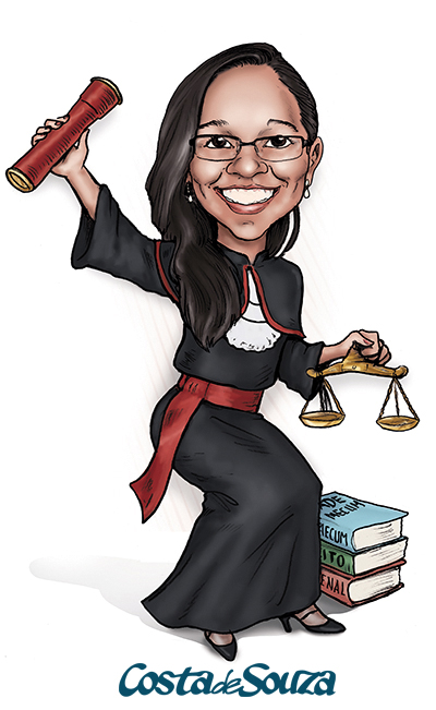 caricatura formatura direito formanda