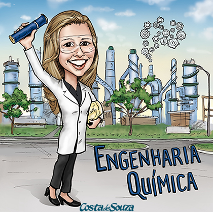 caricatura formatura engenharia quimica