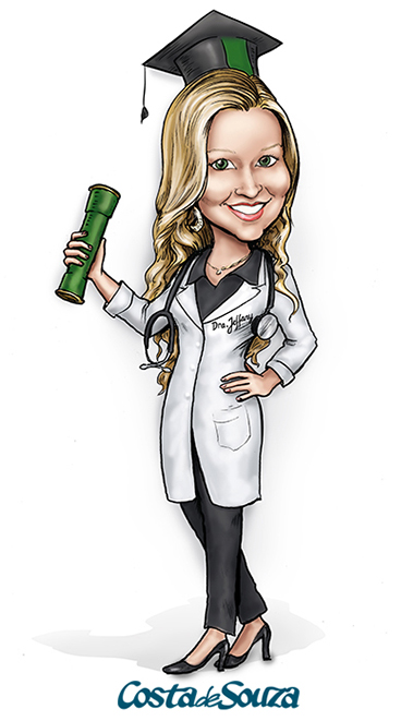 caricatura formatura medicina formanda