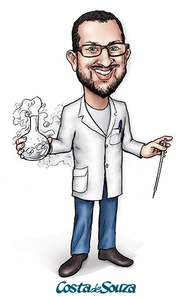 caricatura professor química