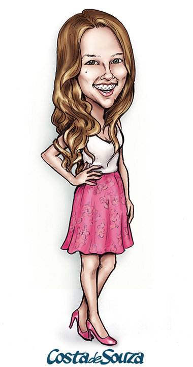 caricatura 15 anos aniversario