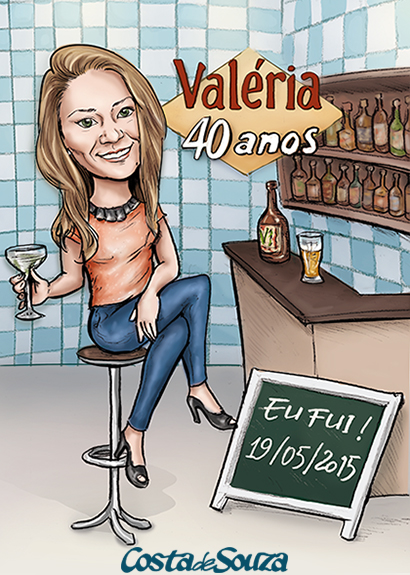 caricatura aniversario 40 anos