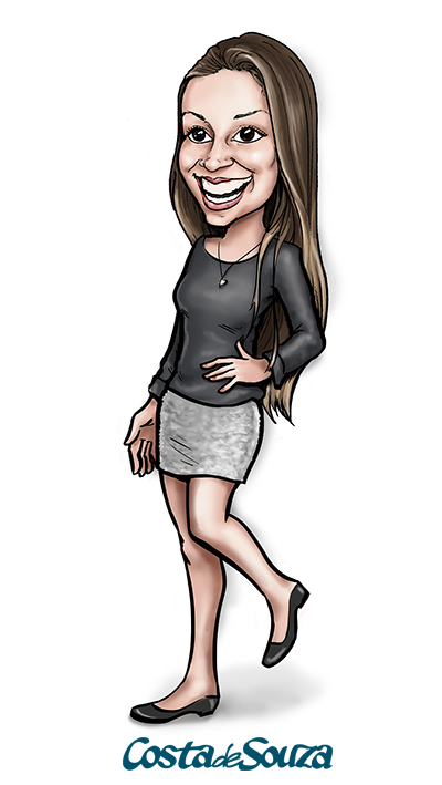 caricatura festa aniversario