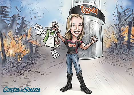 caricatura presente quadro gerente