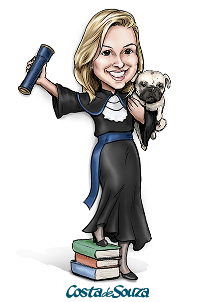 caricatura formatura cachorro