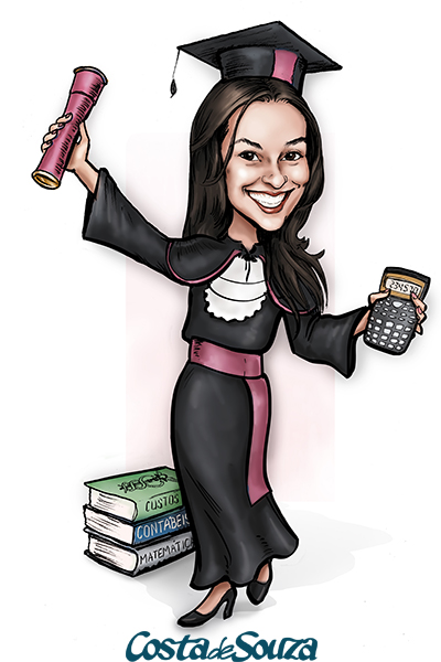 caricatura formatura contabeis