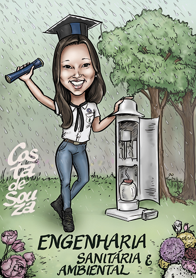 caricatura formatura engenharia ambiental