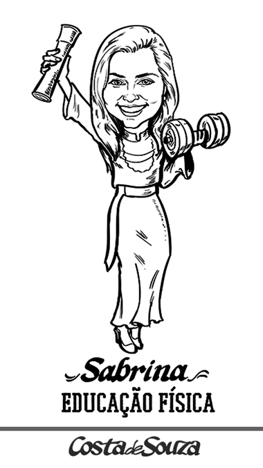 caricatura formatura educação física