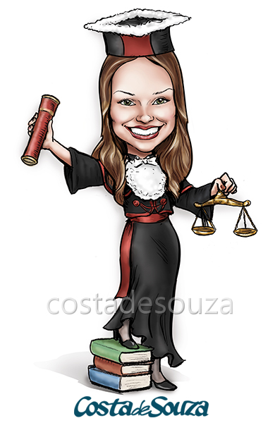 caricatura formatura direito formanda