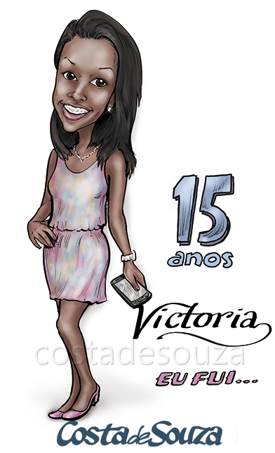 caricatura 15 anos aniversario