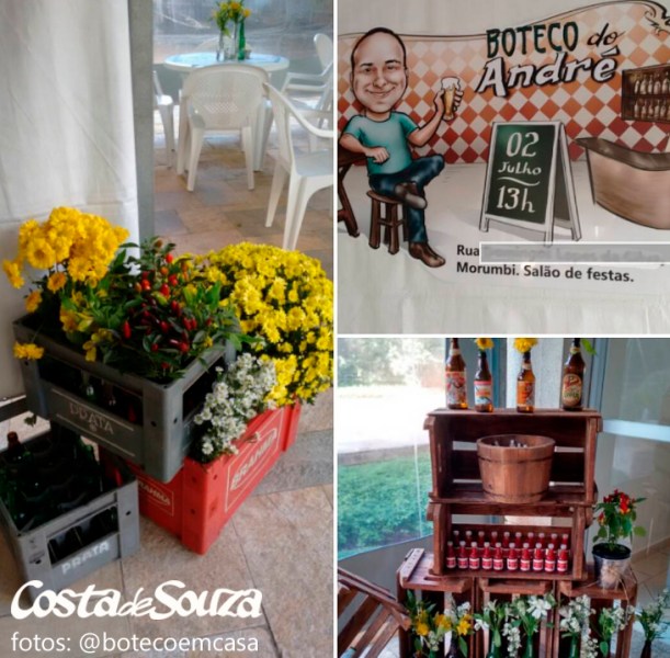 caricatura festa boteco