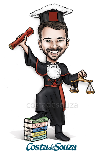 caricatura formatura direito