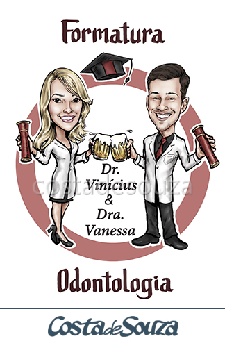 caricatura formatura odontologia