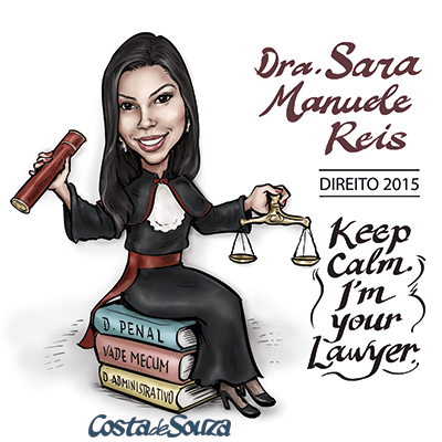 caricatura formatura direito