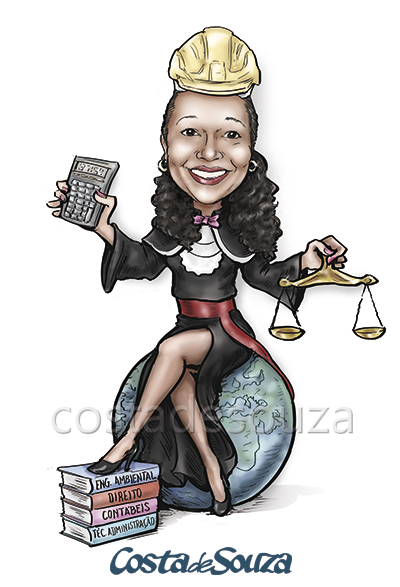 caricatura formatura engenharia direito