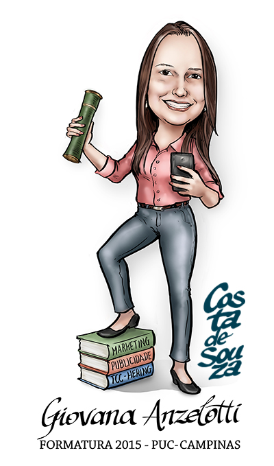 caricatura formatura publicidade