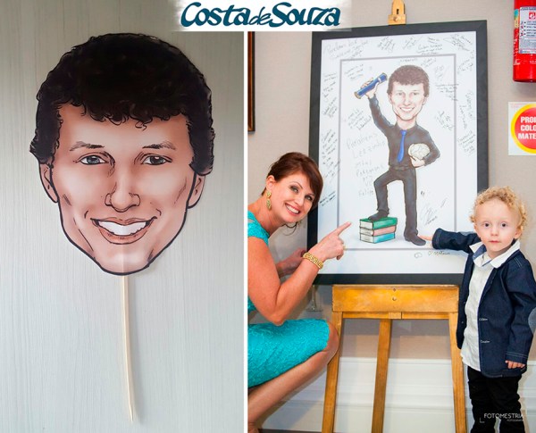 caricatura formatura quadro encomendar