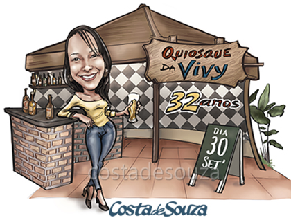 caricatura-aniversario-boteco-quiosque