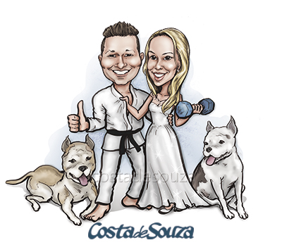 caricatura-noivos-casamento