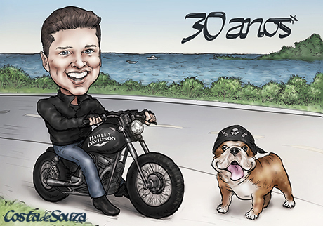 caricatura-presente-aniversario-30-anos