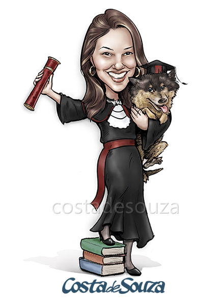 caricatura-formatura-direito-cachorro