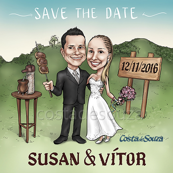 caricatura-noivos-fazenda-casamento