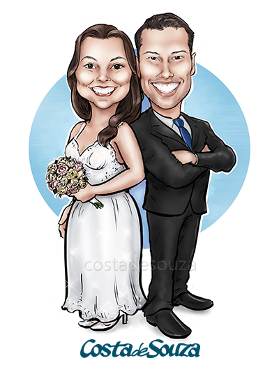 caricatura-casamento-noivos