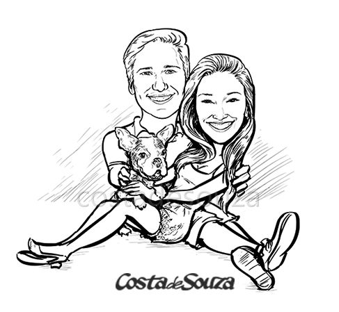 caricatura-namorados-presente