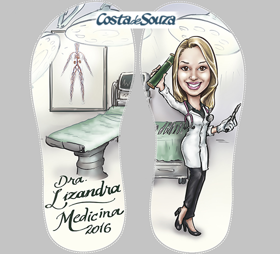 caricatura-chinelo-formatura-medicina