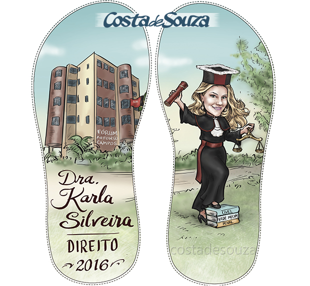 caricatura-formatura-chinelo-direito