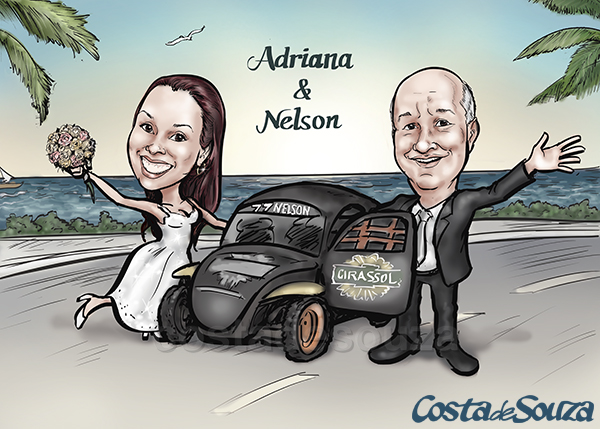 caricatura-noivos-casamento