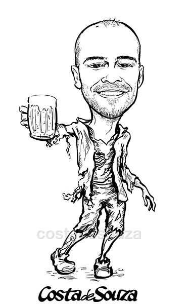 caricatura-zumbi-presente-quadro