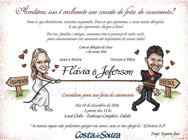 convite-casamento-caricatura